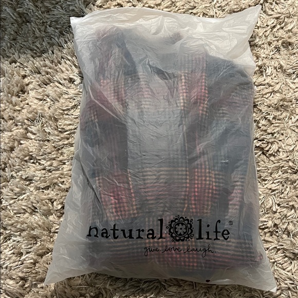 NATURAL LIFE Boho Rebecca Plaid Tiered Midi Dress with Pockets 100% Cotton - Picture 4 of 4